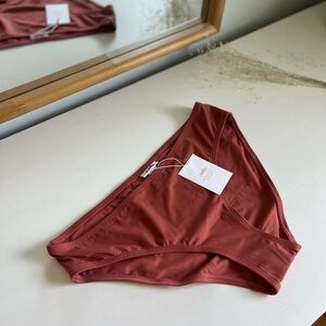 Andie Swim The Bikini Bottom in Clay Size Large NWT